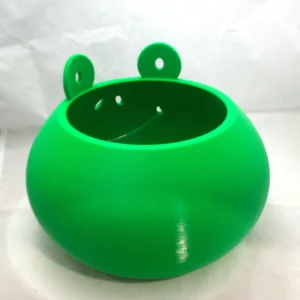 3D tulostettu sammakkokulho kahdella lankaohjaimella