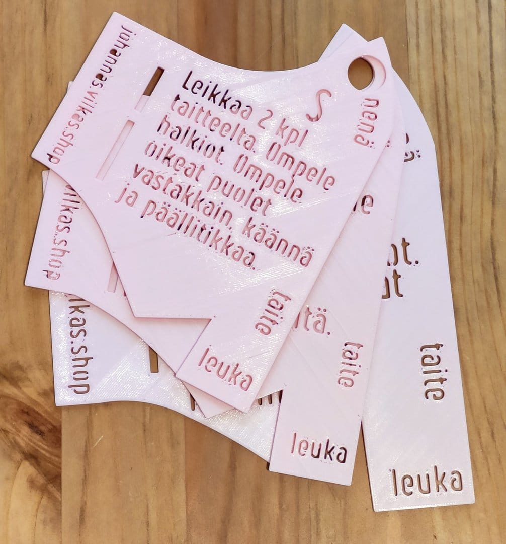Kasvomaskin ompelukaava, saumaton malli
