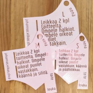 Kasvomaskin ompelukaava, saumaton malli