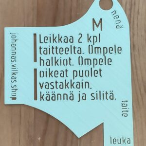 Kasvomaskin ompelukaava, saumaton malli