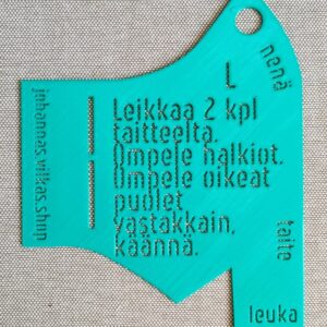 Kasvomaskin ompelukaava, saumaton malli