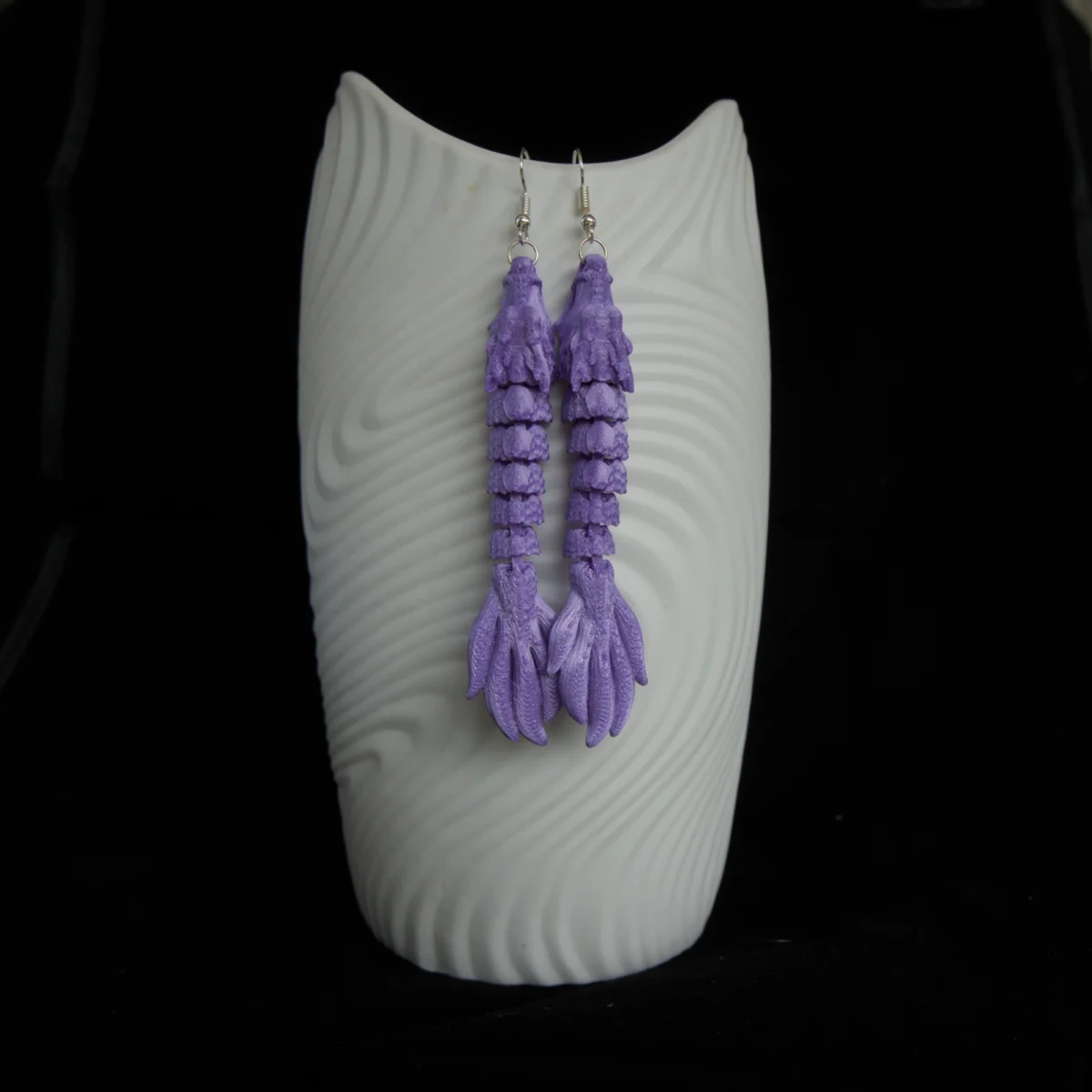 silkkivioletti lohikäärmekorvakorupari