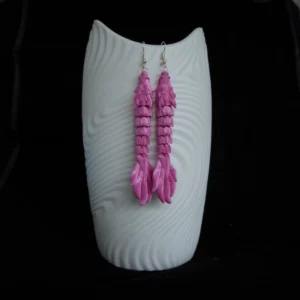 silkkipinkki lohikäärmekorvakorupari