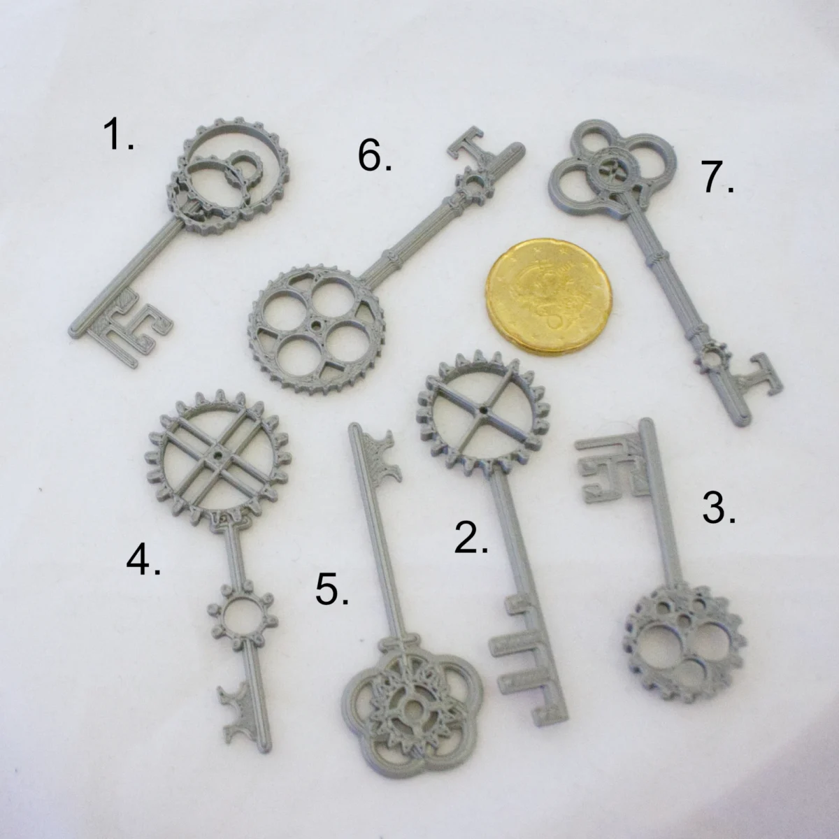steampunkk25 Steampunk -henkiset avaimet korttiaskarteluun